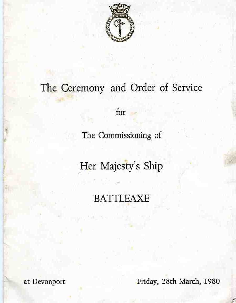 Click to see full 'Order of Service' including crew list.